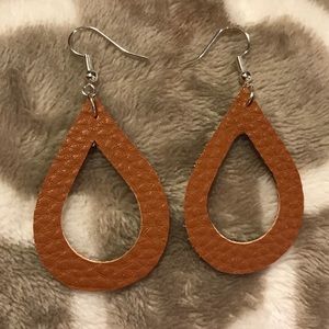 Faux leather earrings